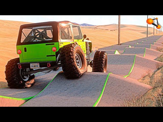 Satisfying Cars Suspension Test - BeamNG drive