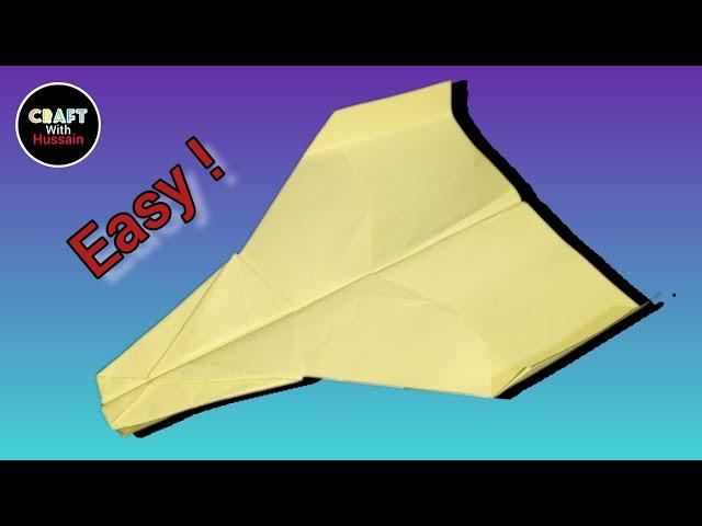 how to make a easy paper plane || paper airplane || craft with Hussain