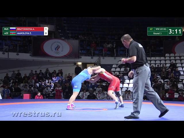 КЕН-2017. Жен. 69 кг. Анастасия Братчикова (Россия) - Элис Манолова (Азербайджан)