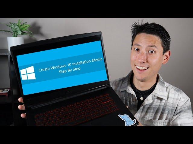 How To Create Windows 10 Install Media USB - FREE & EASY !!