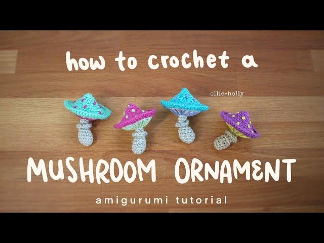 How to Crochet a Toadstool Mushroom Halloween Ornament Pattern | Beginner Amigurumi Tutorial