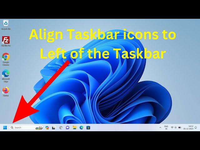 How to set Taskbar icons to the Left of the Taskbar