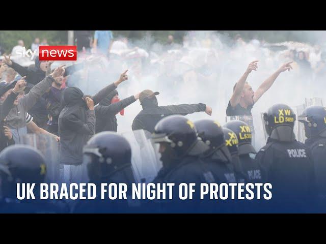 UK riots: Britain braced for more than 30 protests across towns and cities