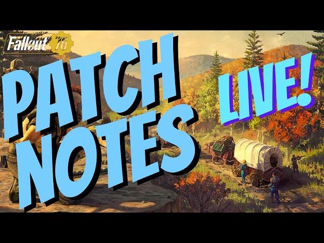 Fallout 76 Live Stream - Mid Season Patch Notes: Season 18