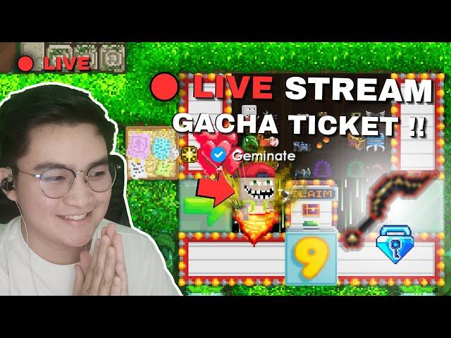 MENGINCAR SUNBLADE Part 1!! GACHA CLASH TICKET | LIVE STREAM GROWTOPIA 2024