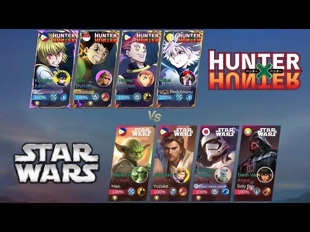 HUNTER x HUNTER vs STAR WARS! - BATTLE OF FAMOUS YOUTUBERS! (who will win?) - Mobile Legends