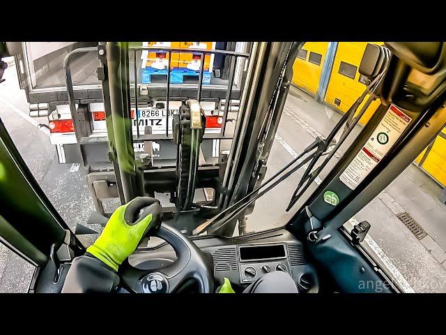 POV unloading truck myself in Großmarkt Dortmund Germany 