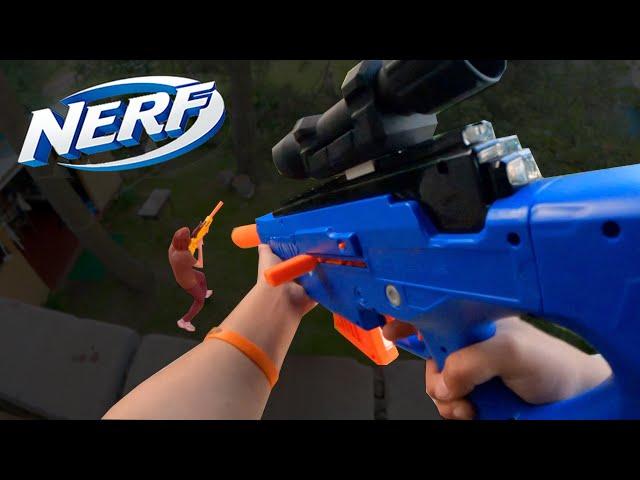 NERF BATTLE от 1 ЛИЦА // nerf war на снайперских винтовках // Дизмон