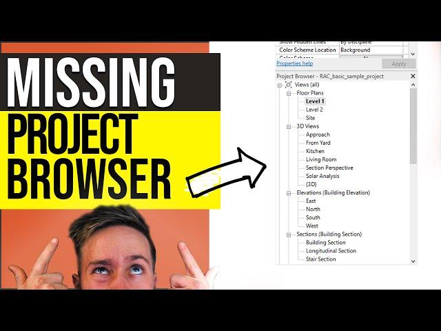 Revit Project Browser Panel Missing - How to Bring Back the Project Browser in Revit