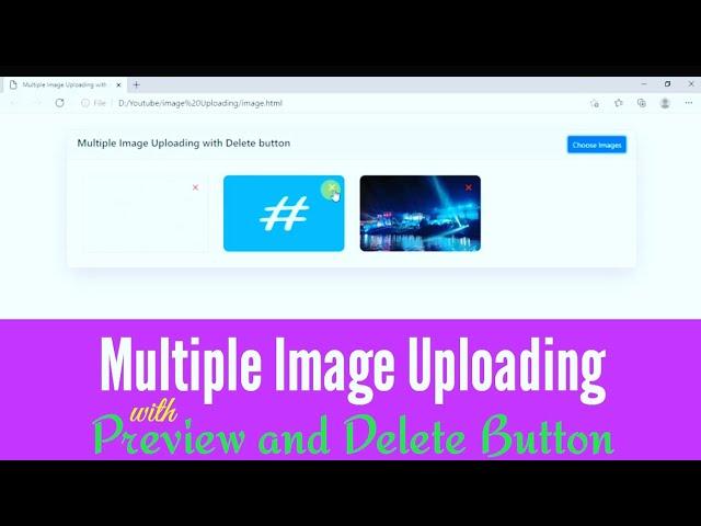 Show Multiple Image Preview before Uploading | JavaScript Tutorial | Web Code