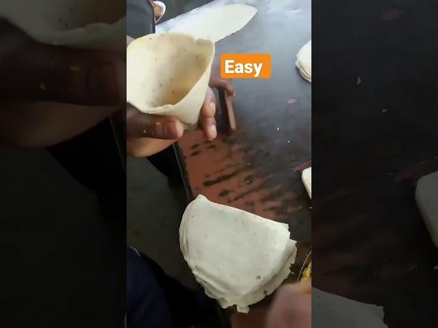 easy samosa folding, समोसा सीखें#youtubeshorts #trending #shorts  #samosafolding