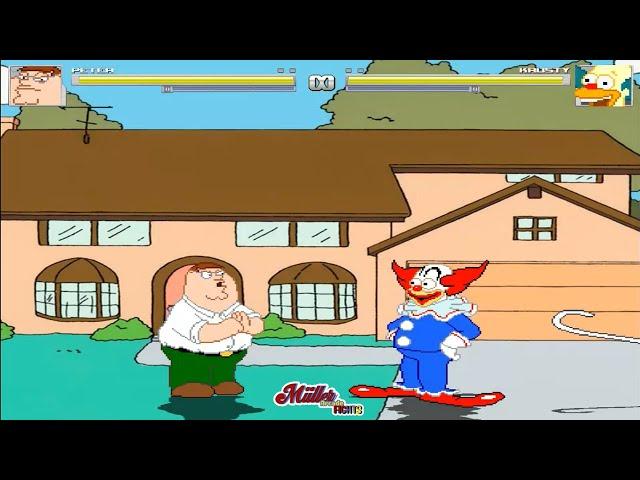 Peter Griffin vs Krusty the Clown  The Ultimate Comedy Showdown  Family Guy x The Simpsons!