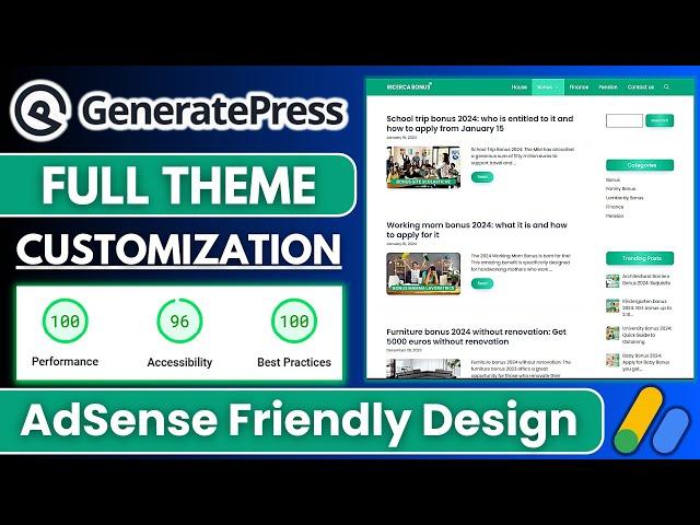 How to Customize GeneratePress Theme | GeneratePress Full Theme Customization 2024