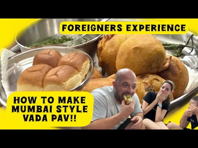 Foreigners Experience Mumbai Style वड़ा पाव | Travel Vlog India #foreigners #vadapav #mumbai