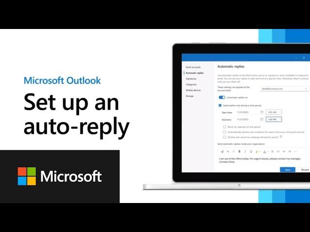 Set up an autoreply in the new Outlook