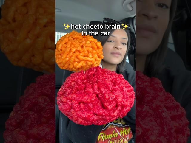 Viral hot cheeto brain in the car #shorts #hotcheetos #chips #brain #spicy #cheetos