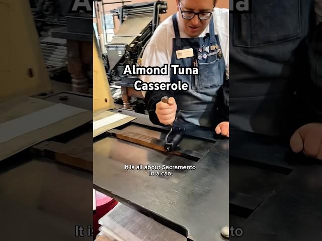 Printing a 1950s ad for almond tuna casserole