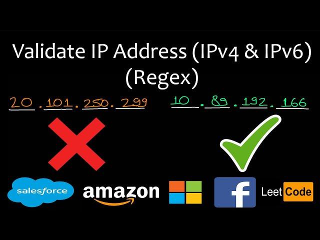 Validate IP Address | Regex | Leetcode #468