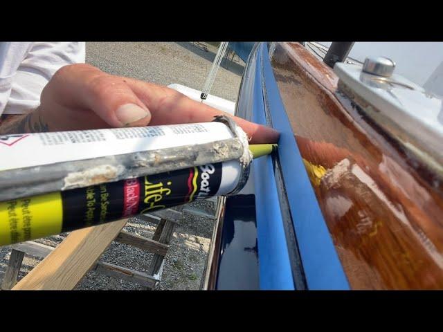 BOAT LIFE!! LIFE CAULK. Fast, clean way to caulk your toe rail/rubrail!! No MESS!!