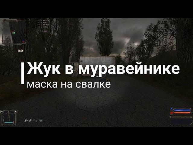 Жук в муравейнике , маска на свалке. Золотой Шар. S.T.A.L.K.E.R.