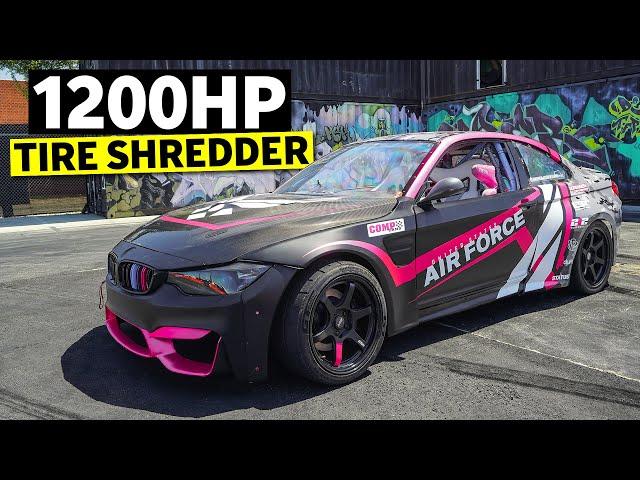 1200hp E46 BMW with 19 year old Formula Drift driver slays the Burnyard!