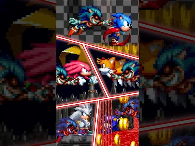 Can 5 Characters ESCAPE from the Sonic.EXE?  Sonic Mania Plus mods Shorts #sonicshorts