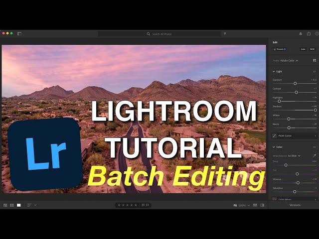 Adobe Lightroom 2021 Tutorial | Batch Editing