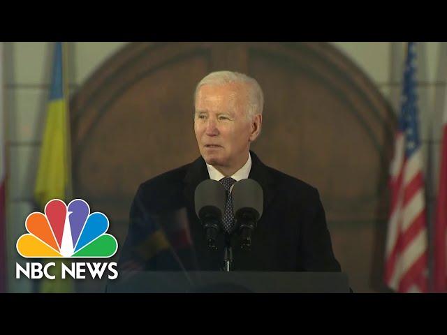 Biden makes defiant address on Ukraine ahead of Russian invasion anniversary