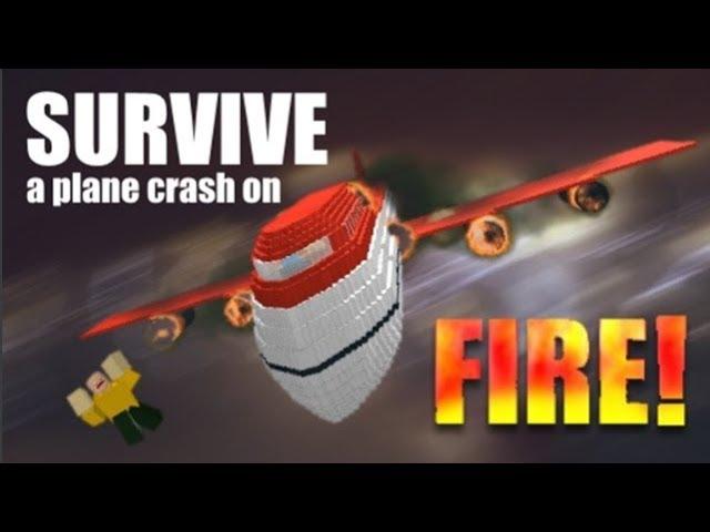 SURVIVE a plane crash on FIRE!!  (Roblox)