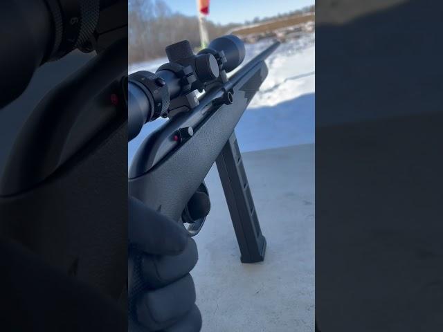 Savage 64 with high capacity magazine. Slo-mo