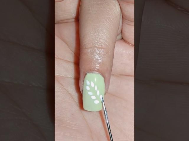 Easy leafy nail art at home  please subscribe my channel   #nailart #naildesign #shorts