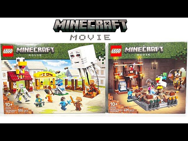 ALL LEGO A Minecraft Movie: 21273 & 21272 - 2025 Set Speed Build & Review