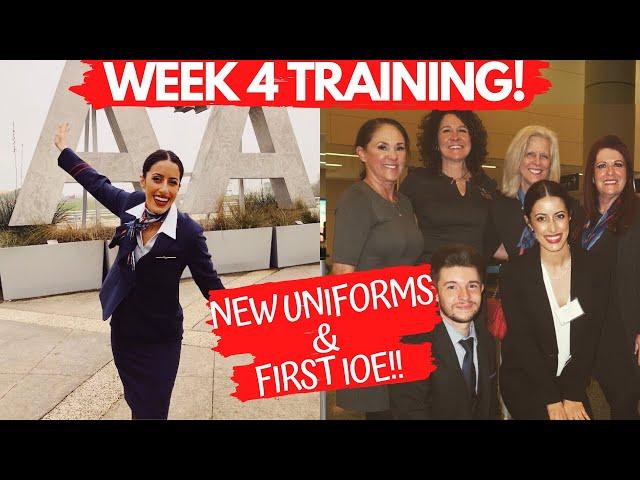 WEEK 4 | FLIGHT ATTENDANT TRAINING | NEW UNIFORM & FIRST IOE!