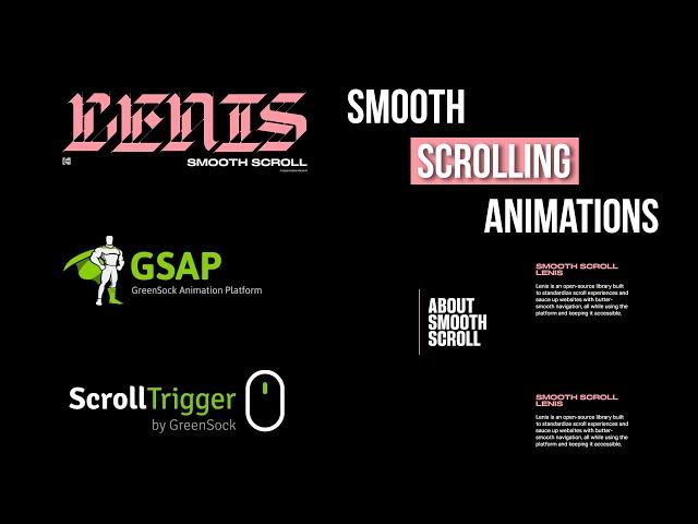 Smooth Scrolling For Your Website - Lenis GSAP Animation ScrollTrigger