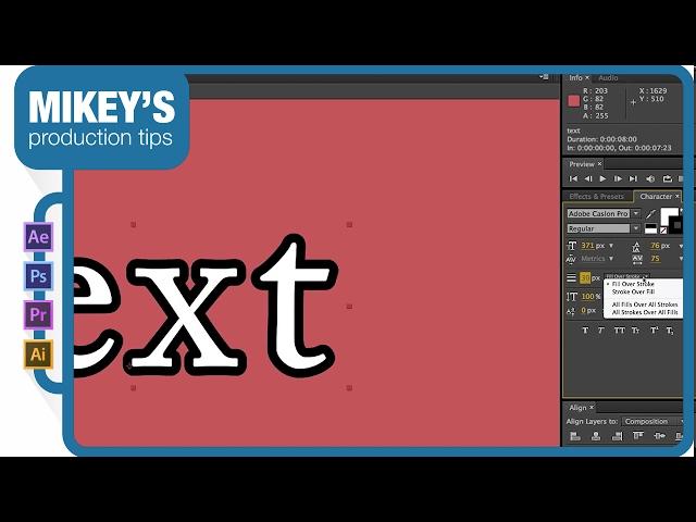 After Effects Quick Tip: text stroke