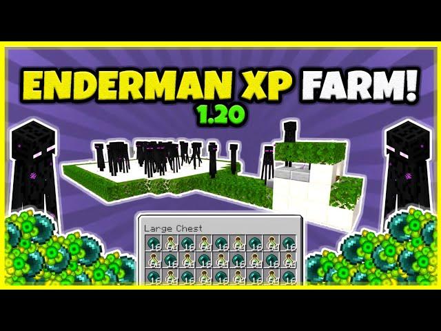 BEST ENDERMAN XP FARM EVER!! (EASY!) In Minecraft Bedrock And Java 1.20