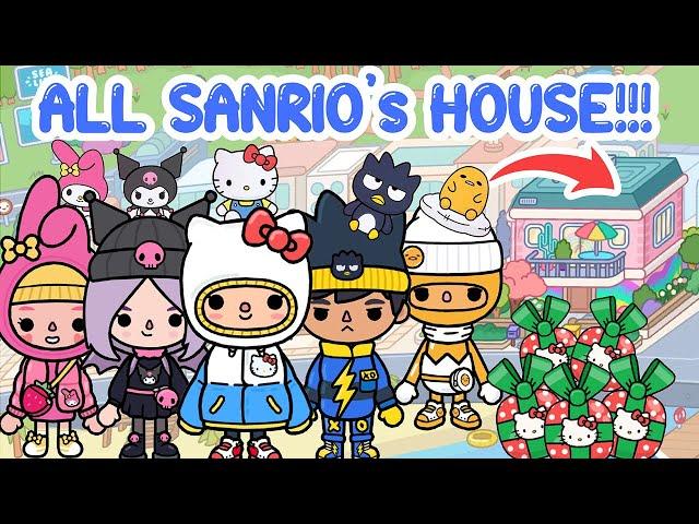 NEW Hello Kitty SANRIO Rainbow House + NEW FREE GIFT Family HOUSE TOCA BOCA Ideas | Toca Life World