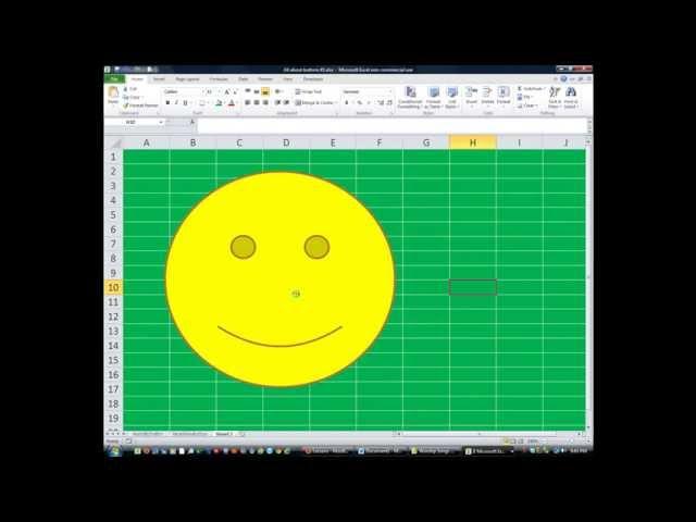 Excel VBA ActiveX 12 SMILEY FACE Button on Worksheet