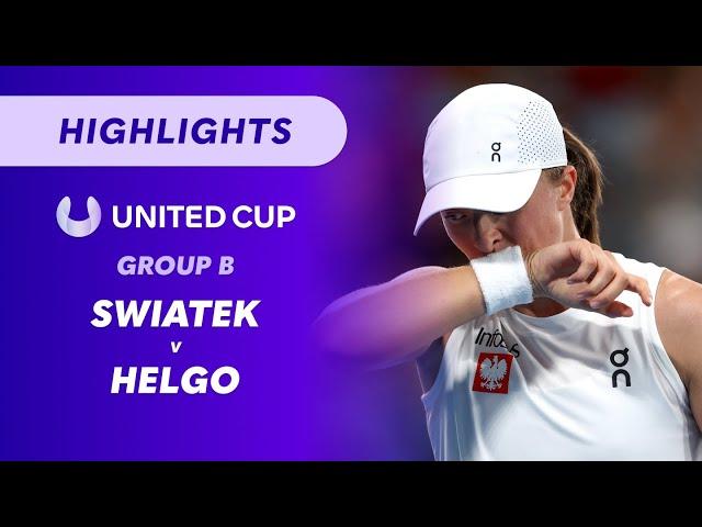 Iga Swiatek (POL) v Malene Helgø (NOR) - United Cup Highlights | Wide World of Sports