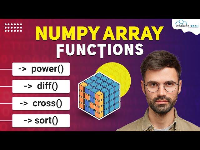 Creating Numpy Arrays Using (power, diff, cross, and sort) Complete Numpy Tutorial 