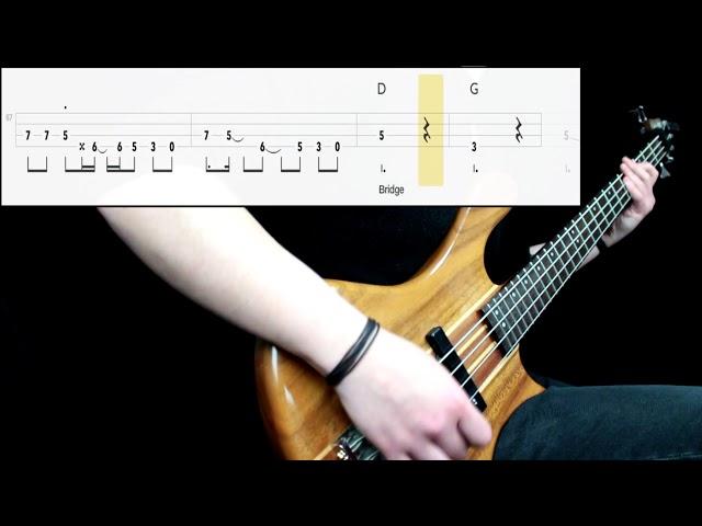 Guns N' Roses - Welcome To The Jungle (Bass Only) (Play Along Tabs In Video)