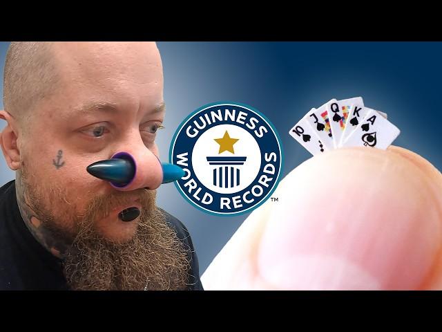 World's Biggest Nose Tunnel & Smallest Playing Cards | Records Weekly - Guinness World Records