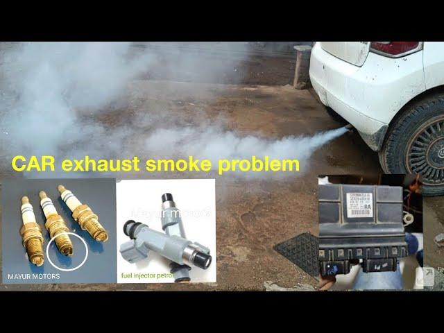 WagonR engine exhaust smoke problem#injector voltage ECM problem#petrol car smoke problem#car smoke