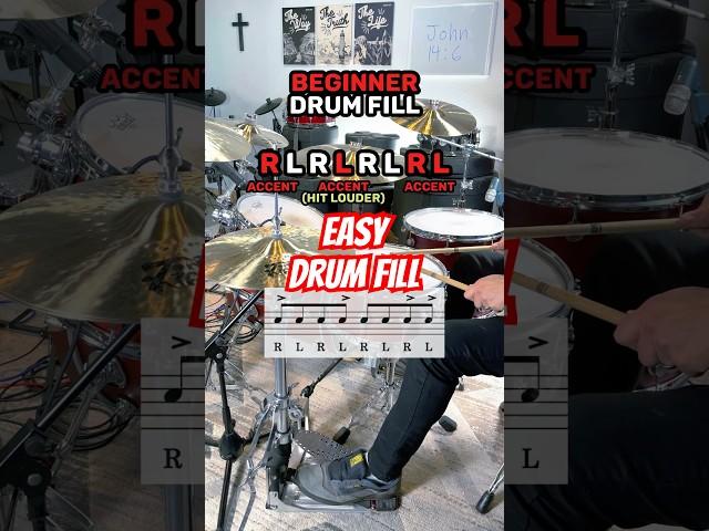 How to Play a Beginner Drum Fill! (Drum Lesson) #drums