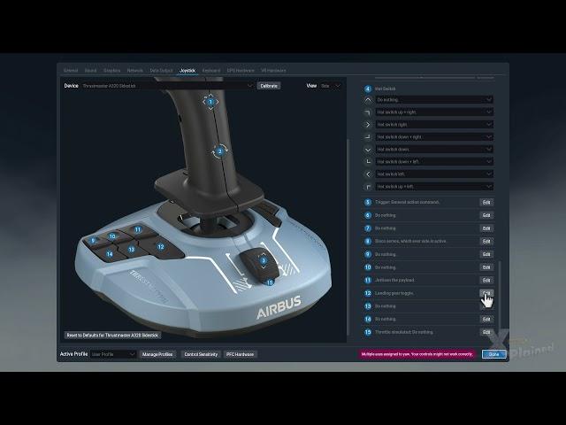 Thrustmaster TCA Captain ToLiss A319 A321 Configuration