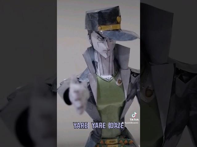 Part 2 of Making Jotaro #jotaro #jojo #art #papertoy #papercraft #yamiferanmi #handmade #anime