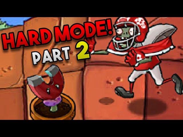 Beating the PvZ HARD MODE mod... (Plants Vs. Zombies Plus Part 2)