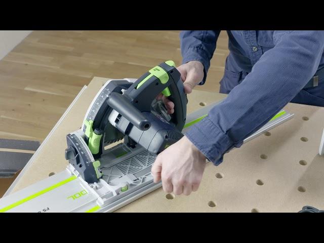 Hoe gebruik je de invalcirkelzaag TS 55 op de geleiderail FS? | Festool Quick Guide