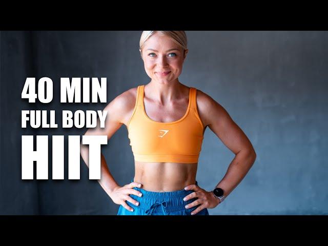 40 MIN NO REPEAT - Full Body HIIT & STRENGTH WORKOUT -  with Weights (Dumbbells)