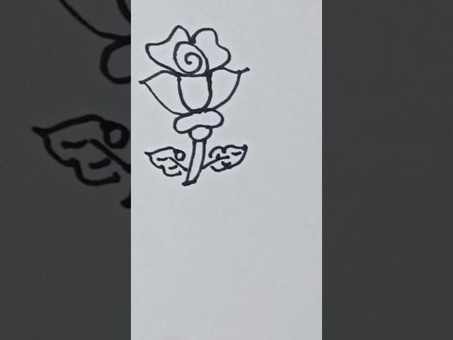 how to draw Rose   u number easy drawing please subscribe my channel